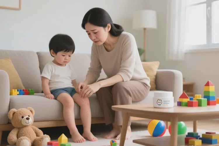 小孩大腿上经常长湿疹可以治愈吗(图1)