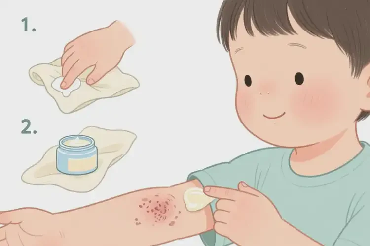 小孩手臂上有湿疹能治好吗(图2)