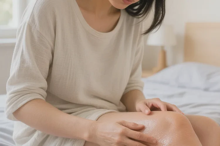 女性大腿起湿疹可以治愈吗(图1)