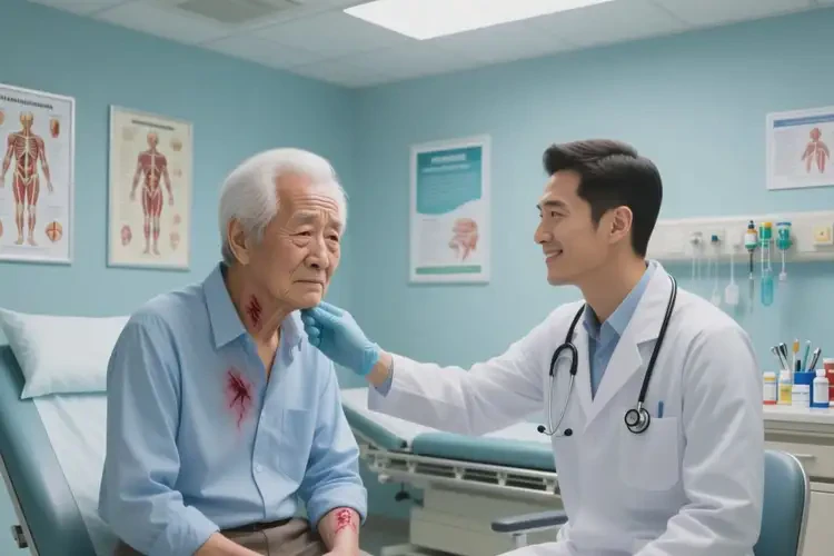 老人脖子上起湿疹能治好吗(图2)