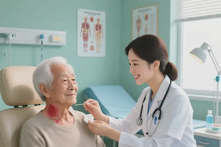 老年人脖子长湿疹能治好吗(图2)