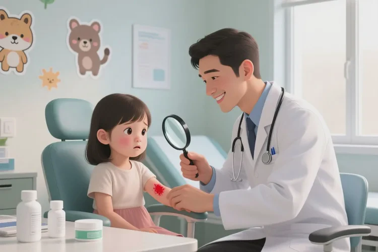 孩子四肢起湿疹可以治愈吗(图1)