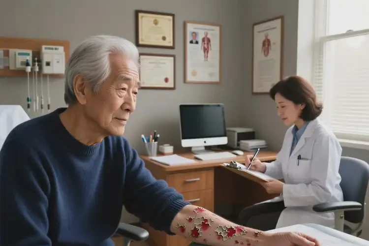 老人手臂上容易起湿疹能治好吗(图2)