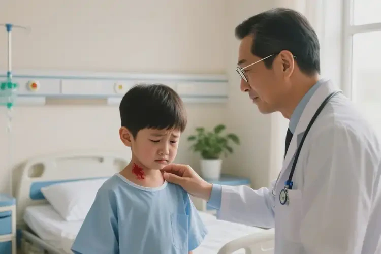 儿童脖子上长湿疹能治好吗(图1)