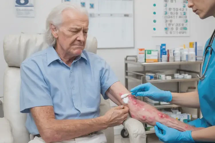 老人手臂偶尔起湿疹能治好吗(图2)