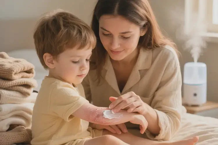 小孩手臂容易起湿疹能治好吗(图4)