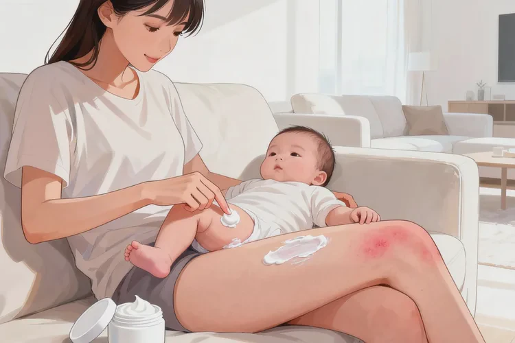 婴儿大腿上容易长湿疹可以治愈吗(图1)