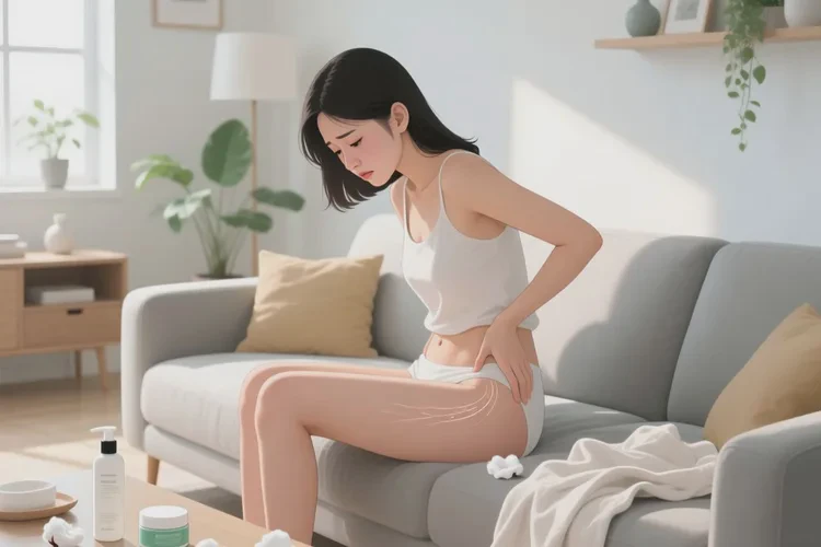 女人屁股上偶尔起湿疹能靠自己自愈吗(图1)