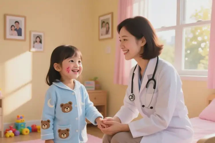 小孩手臂上偶尔起湿疹能治好吗(图1)