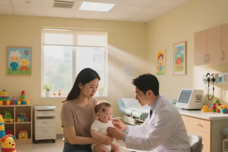 孩子脸上出湿疹能彻底自愈吗(图1)