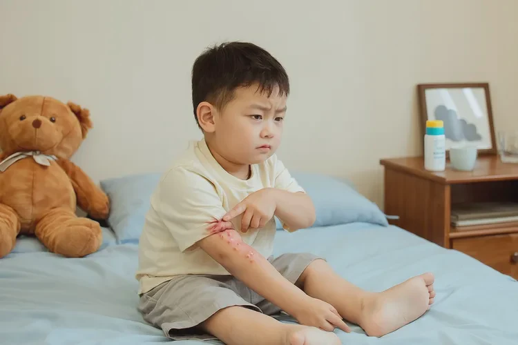 小儿脸上容易起湿疹能治愈吗(图2)