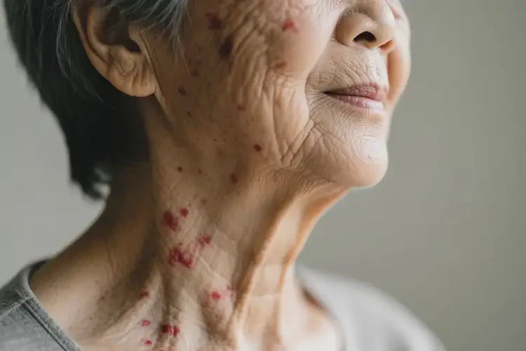 老人脖子上出湿疹能治好吗(图1)