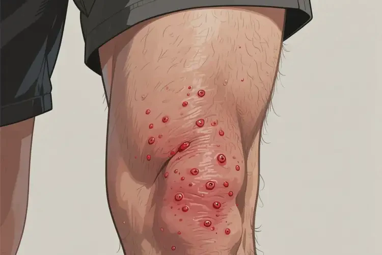 男性大腿起湿疹能治好吗(图2)