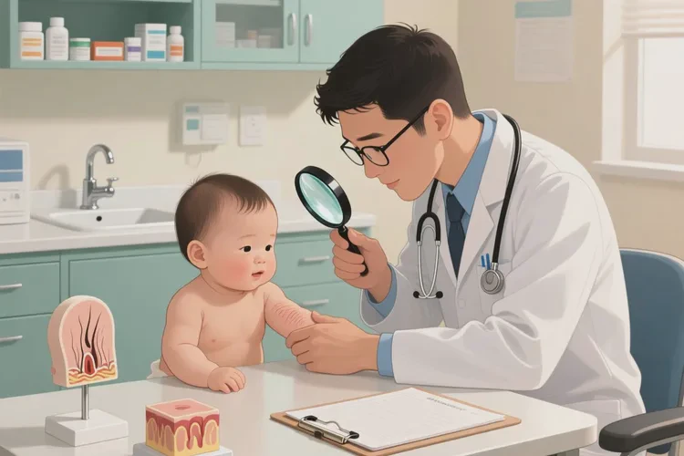 婴儿手臂上长湿疹可以治愈吗(图2)