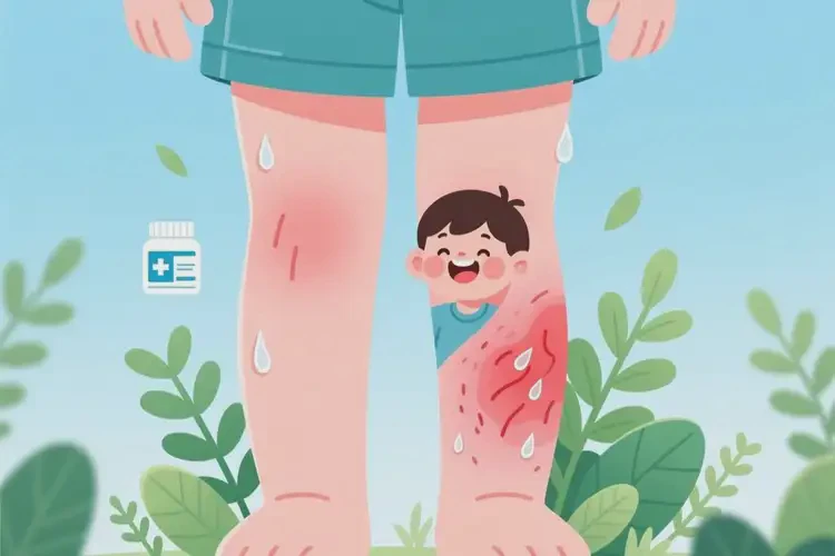 孩子大腿起湿疹能治好吗(图2)