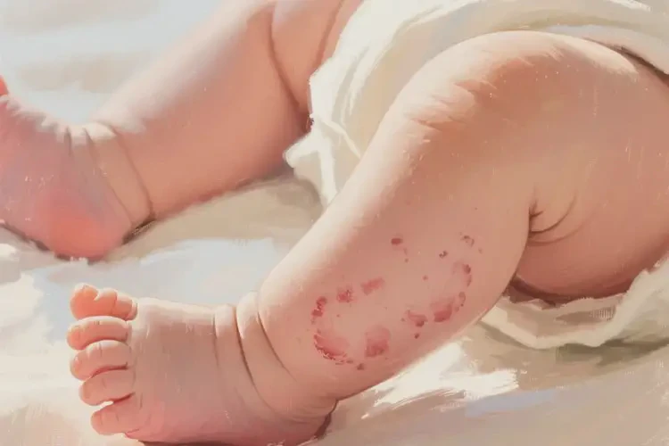 婴幼儿大腿上起湿疹能治好吗(图1)