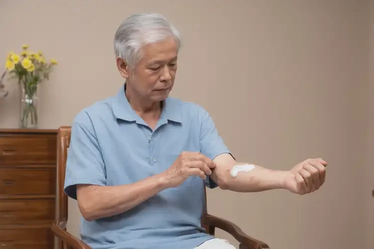 老人手臂偶尔起湿疹能治好吗(图1)