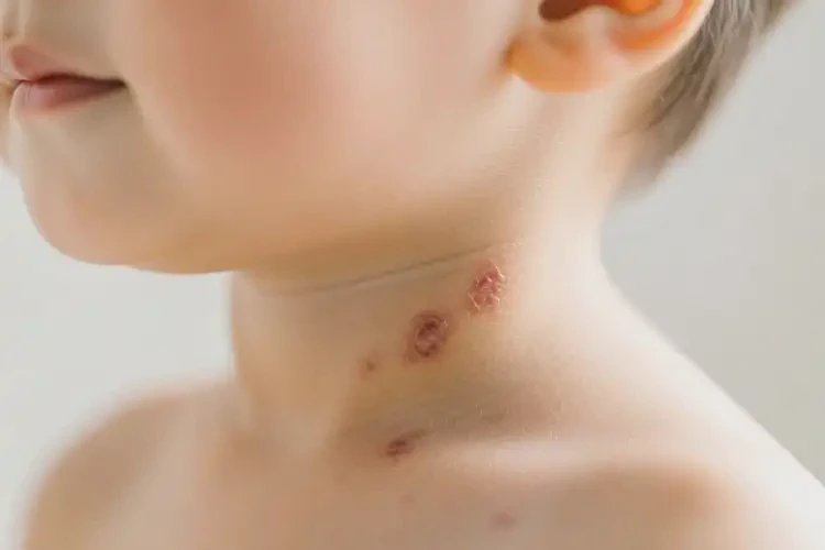 小孩脖子出现湿疹能治好吗(图4)