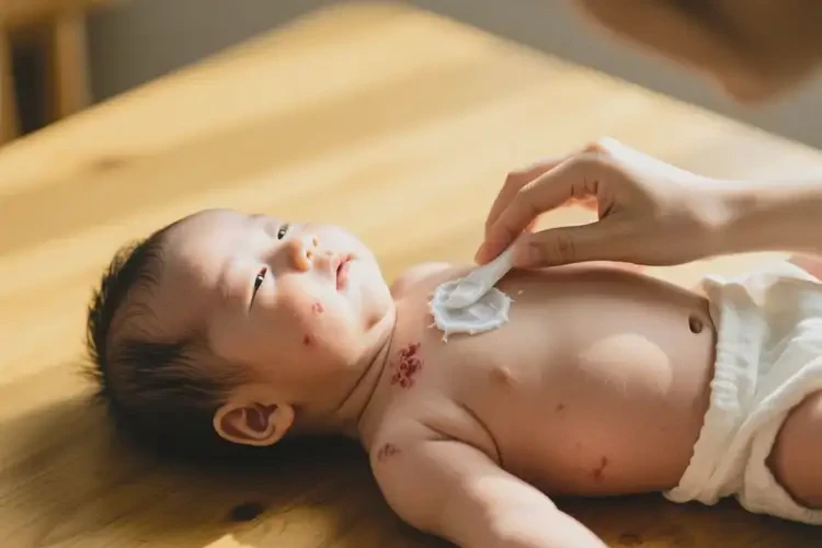 婴儿脖子上有湿疹能治好吗(图2)