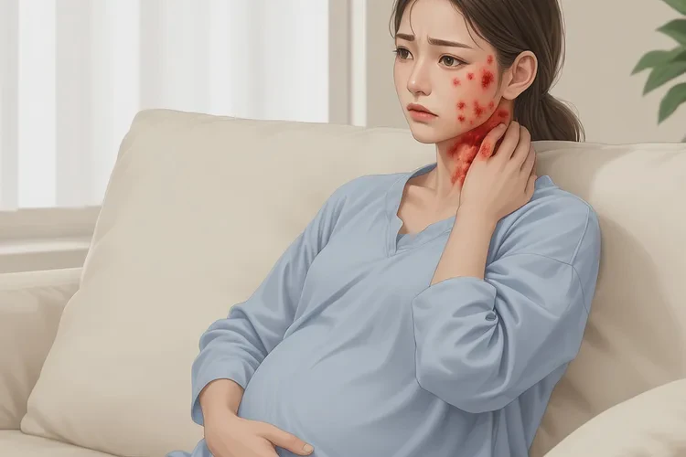 产妇脖子上经常起湿疹可以治愈吗(图1)