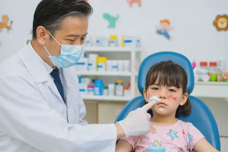 孩子面部偶尔长湿疹能治好吗(图3)