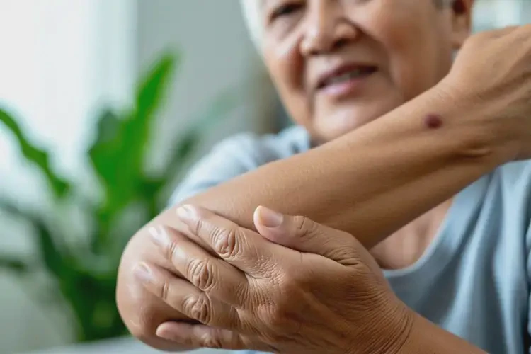 老年人手臂上容易长湿疹能治好吗(图3)