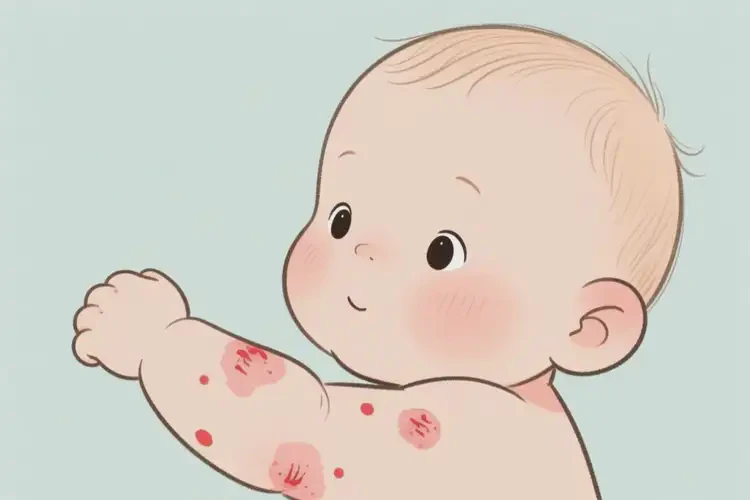 宝宝手臂上偶尔长湿疹能治好吗(图3)