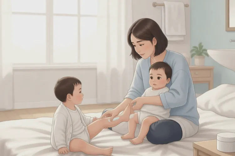 婴幼儿大腿上有湿疹可以治愈吗(图1)