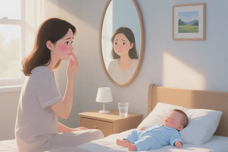 哺乳期妈妈脸上出现湿疹能靠自己自愈吗(图1)