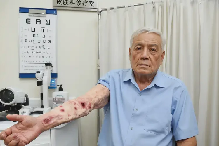 老人手臂偶尔起湿疹能治好吗(图3)