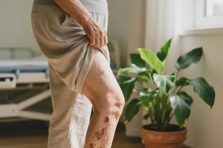 老人大腿上长湿疹能治好吗(图1)