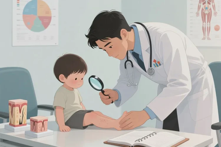 小孩小腿上长湿疹可以治愈吗(图2)