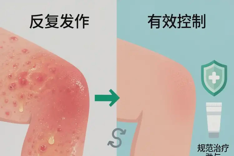 男性大腿上经常长湿疹能治好吗(图1)