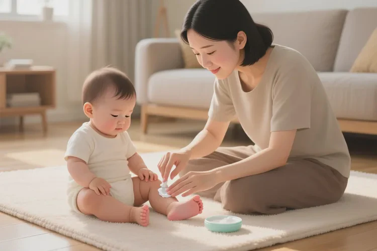 宝宝脚上偶尔长湿疹可以治愈吗(图1)