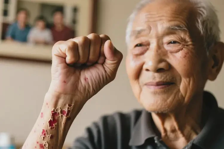 老人手臂上出湿疹能治好吗(图1)