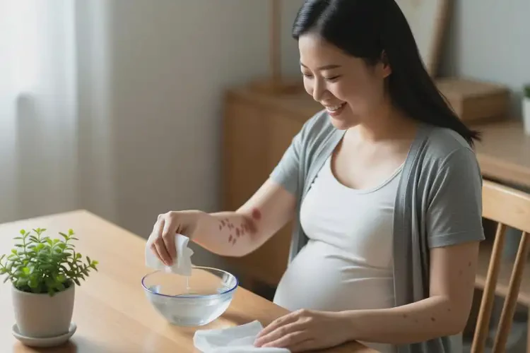 产妇手臂长湿疹能治好吗(图1)