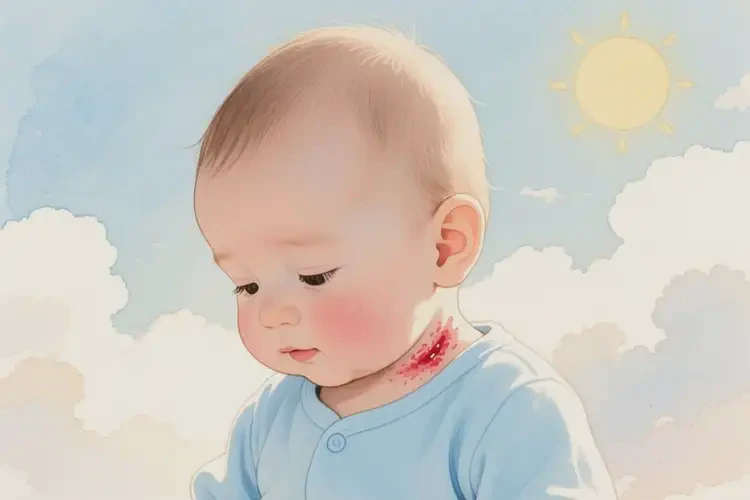 婴儿脖子上有湿疹能治好吗(图1)