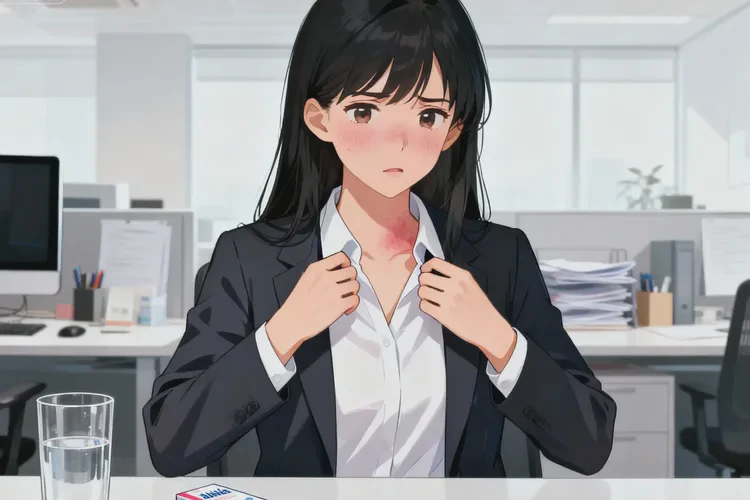 女人脖子上偶尔起湿疹能靠自己自愈吗(图2)