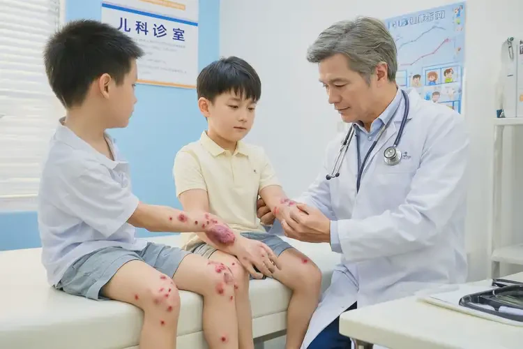 少儿四肢长湿疹能治好吗(图1)