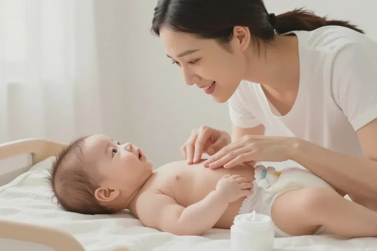 婴儿肚子偶尔长湿疹可以治愈吗(图1)