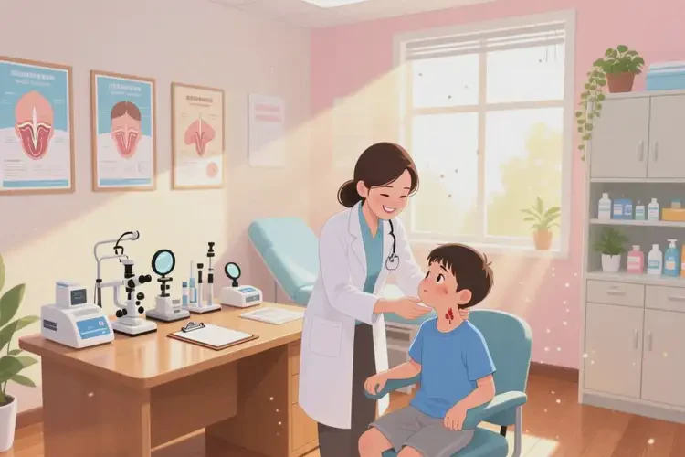 小学生脖子上容易长湿疹能够彻底治愈吗(图1)