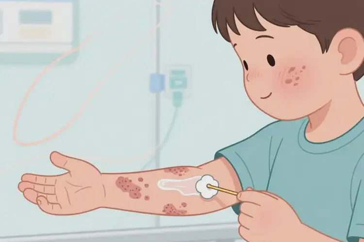 小孩手臂上有湿疹能治好吗(图4)