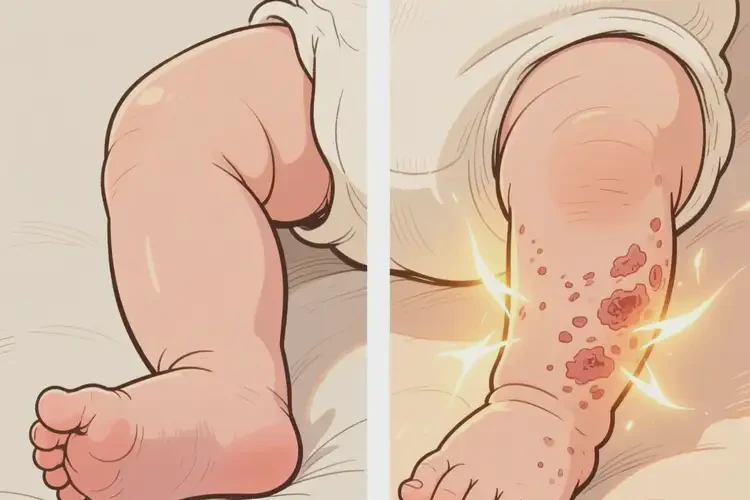 婴幼儿大腿出湿疹能治好吗(图1)