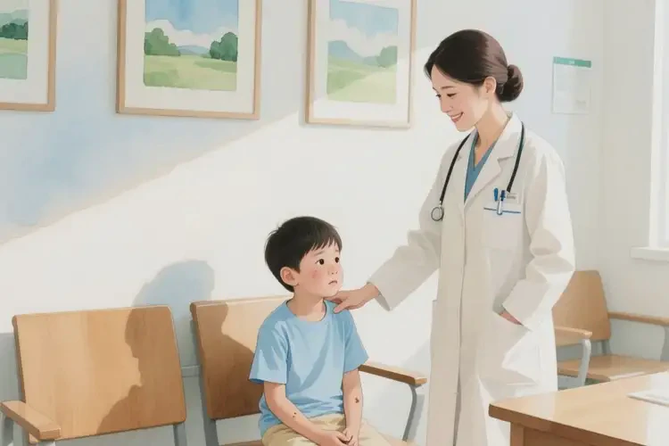 小孩面部偶尔起湿疹能治好吗(图1)