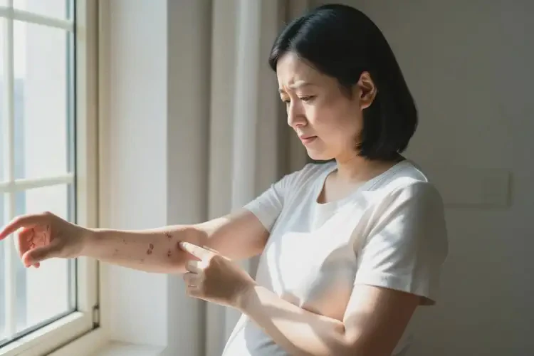 产妇手臂长湿疹能治好吗(图2)