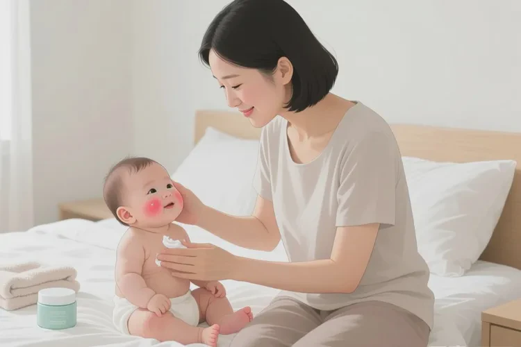 小孩脸上偶尔长湿疹可以治愈吗(图1)