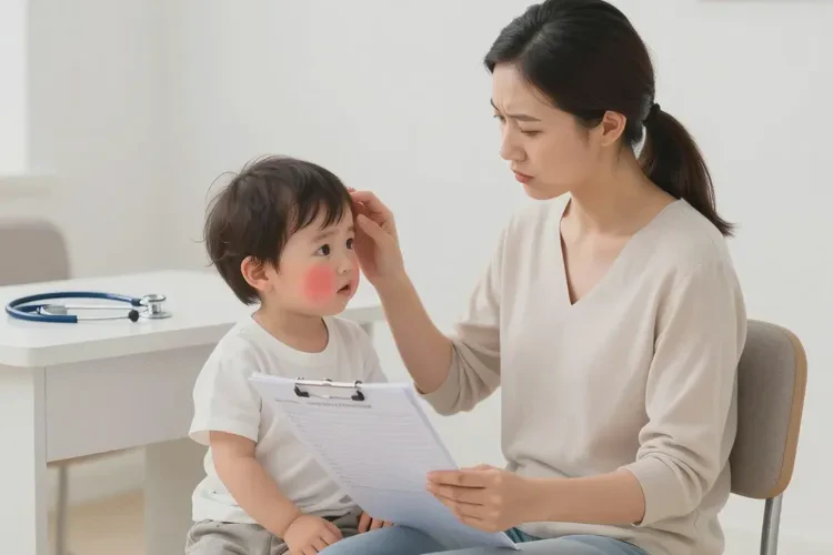 小孩脸上容易长湿疹可以治愈吗(图1)