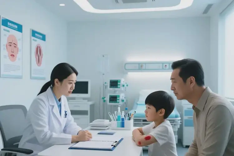 孩子手臂上出湿疹能治好吗(图1)