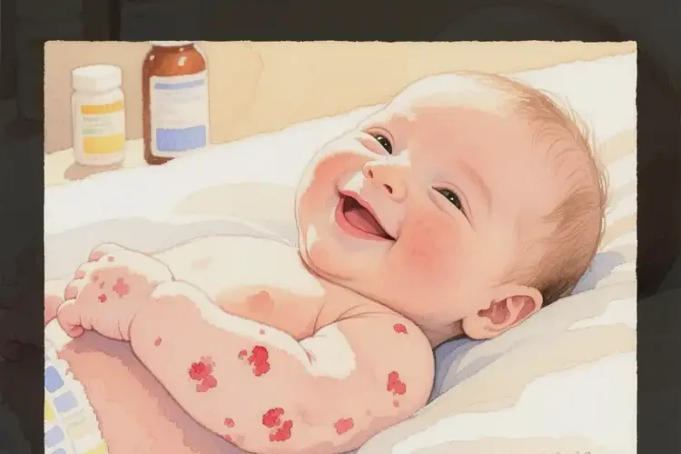 宝宝手臂上偶尔长湿疹能治好吗(图1)