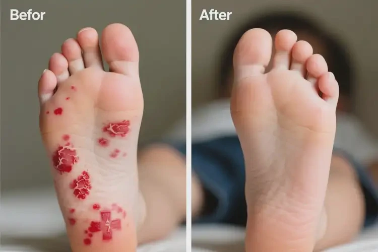 儿童脚上偶尔起湿疹能治好吗(图3)